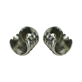 Sento 16mm Metall Zubeh�r f�r Gardinenstangen Vorhangstangen Edelstahl Optik