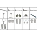 Sento 16mm Metall Zubeh�r f�r Gardinenstangen...