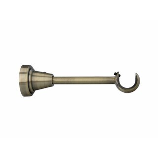 Sento Metall Zubehr fr  16 mm Gardinenstangen in Messing Antik  16mm Wandhalter