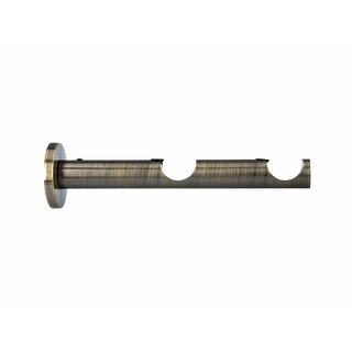 Sento Metall Zubehr fr  16 mm Gardinenstangen in Messing Antik  16/16mm Wandhalter Modern