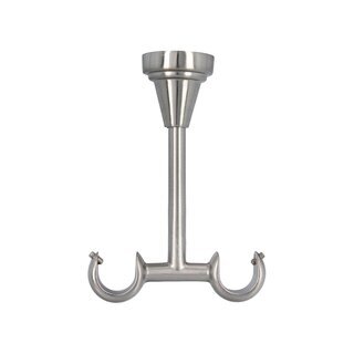 Sento 19mm Metall Zubeh�r f�r Gardinenstangen Vorhangstangen Edelstahl Optik