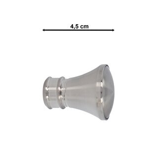 Sento 19mm Metall Zubeh�r f�r Gardinenstangen Vorhangstangen Edelstahl Optik � 19 mm 2x Endst�cke Pryma