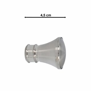 Sento Metall Zubehr fr  19 mm Gardinenstangen in Edelstahl Optik  19mm 2x Endstcke Pryma