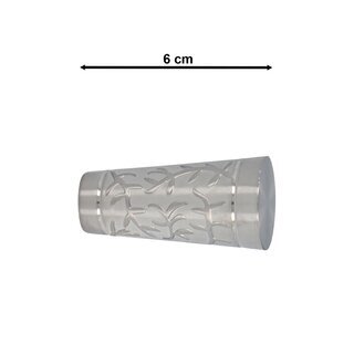 Sento 19mm Metall Zubeh�r f�r Gardinenstangen Vorhangstangen Edelstahl Optik � 19 mm 2x Endst�cke Laky