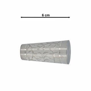 Sento Metall Zubehr fr  19 mm Gardinenstangen in Edelstahl Optik  19mm 2x Endstcke Laky