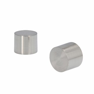 Sento Metall Zubehr fr  19 mm Gardinenstangen in Edelstahl Optik  19mm 2x Endkappe Zoya