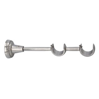 Sento 25mm Metall Zubeh�r f�r Gardinenstangen Vorhangstangen Edelstahl Optik