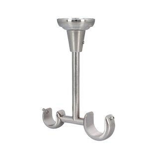 Sento 25mm Metall Zubeh�r f�r Gardinenstangen Vorhangstangen Edelstahl Optik