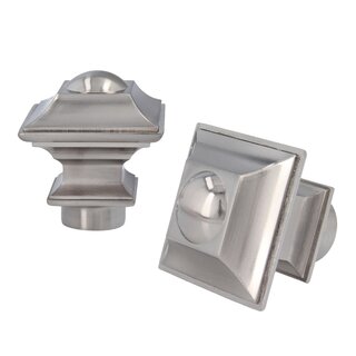 Sento 25mm Metall Zubeh�r f�r Gardinenstangen Vorhangstangen Edelstahl Optik