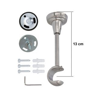 Sento 25mm Metall Zubeh�r f�r Gardinenstangen Vorhangstangen Edelstahl Optik � 25 mm Deckenhalter