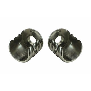 Sento Metall Zubehr fr  25 mm Gardinenstangen in Edelstahl Optik  25mm 2x Wandlager (L+R)