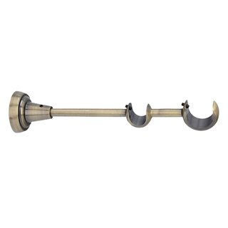 Sento 25mm Metall Zubeh�r f�r Gardinenstangen Vorhangstangen Messing Antik � 25/16 mm Wandhalter