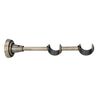 Sento 25mm Metall Zubeh�r f�r Gardinenstangen Vorhangstangen Messing Antik � 25/25 mm Wandhalter