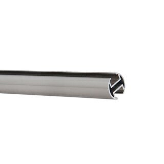 Gardinenstange Innenlauf 19mm 1-l�ufig Deckenmontage Edelstahl Optik 400 cm Barocco