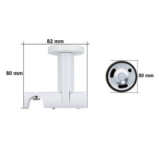 Sento 19mm Metall Gardinenstange mit Innenlauf Deckenmontage Wei� Glanz