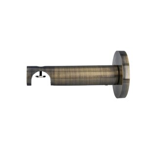 Sento Gardinenstange Innenlauf 19mm 1-l�ufig Wandmontage Messing Antik
