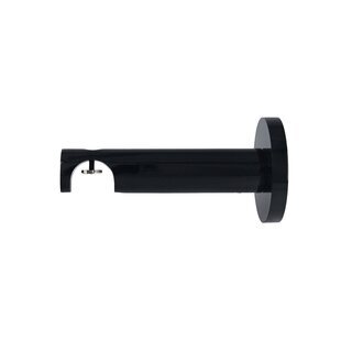 Sento 19mm Metall Gardinenstange mit Innenlauf Wandmontage Schwarz Glanz