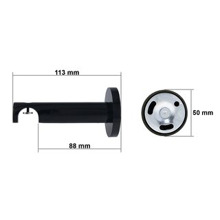 Gardinenstange Innenlauf 19mm 1-lufig Deckenmontage Messing Antik 160 cm Pelagia