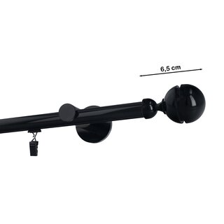 Gardinenstange Innenlauf 19mm 1-lufig Deckenmontage Messing Antik 180 cm Kenta