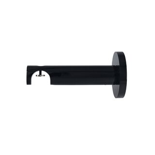 Gardinenstange Innenlauf 19mm 1-lufig Wandmontage Schwarz Glanz Pelagia 600 cm