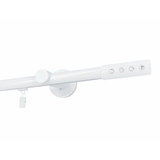 Gardinenstange Innenlauf 19mm 1-lufig Wandmontage Wei Glanz Hera 160 cm