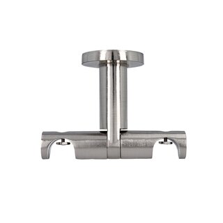 Sento 19/19mm Metall Gardinenstange mit Innenlauf Deckenmontage Edelstahl Optik