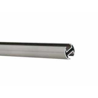 Gardinenstange Innenlauf 19/19mm 2-lufig Deckenmontage Edelstahl Optik Zoya 400 cm