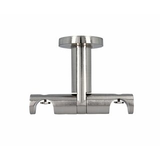 Gardinenstange Innenlauf 19/19mm 2-lufig Deckenmontage Edelstahl Optik Kenta 540 cm