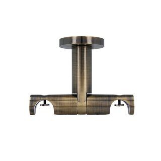 Gardinenstange Innenlauf 19/19mm 2-lufig Deckenmontage Messing Antik Idaja 120 cm