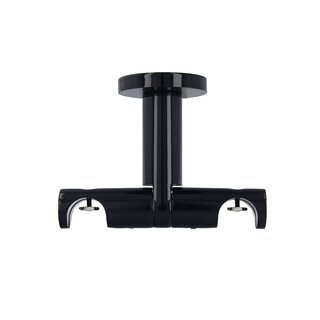 Gardinenstange Innenlauf 19/19mm 2-lufig Deckenmontage Schwarz Glanz Pelagia 280 cm