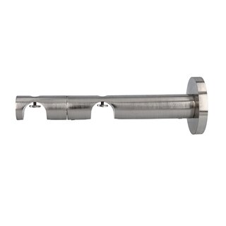 Sento 19/19mm Metall Gardinenstange mit Innenlauf Wandmontage Edelstahl Optik