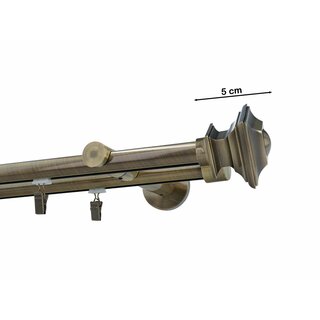 Gardinenstange Innenlauf 19mm 1-läufig Deckenmontage Satin Matt 160 cm Mirona