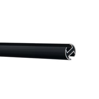 Sento 19/19mm Metall Gardinenstange mit Innenlauf Wandmontage Schwarz Glanz