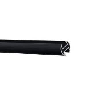 Gardinenstange Innenlauf 19/19mm 2-l�ufig Wandmontage Schwarz Glanz 480 cm Albana