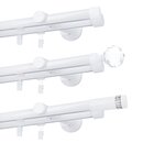 Sento 19/19mm Metall Gardinenstange mit Innenlauf...