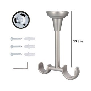 Sento 25/19mm Gardinenstange Vorhangstange Metall Deckenmontage Satin Matt