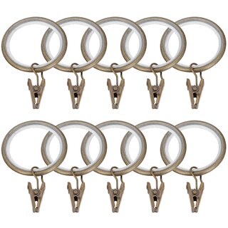 Sento 25mm Gardinenringe mit Clips Gleiteinlage Metall...