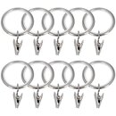 Sento 25mm Gardinenringe mit Clips Gleiteinlage Metall...