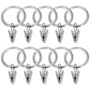 Sento 19mm Gardinenringe mit Clips Gleiteinlage Metall...
