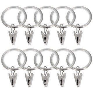 Sento 16mm Gardinenringe mit Clips Gleiteinlage Metall...