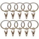 Sento 16mm Gardinenringe mit Clips Gleiteinlage Metall...